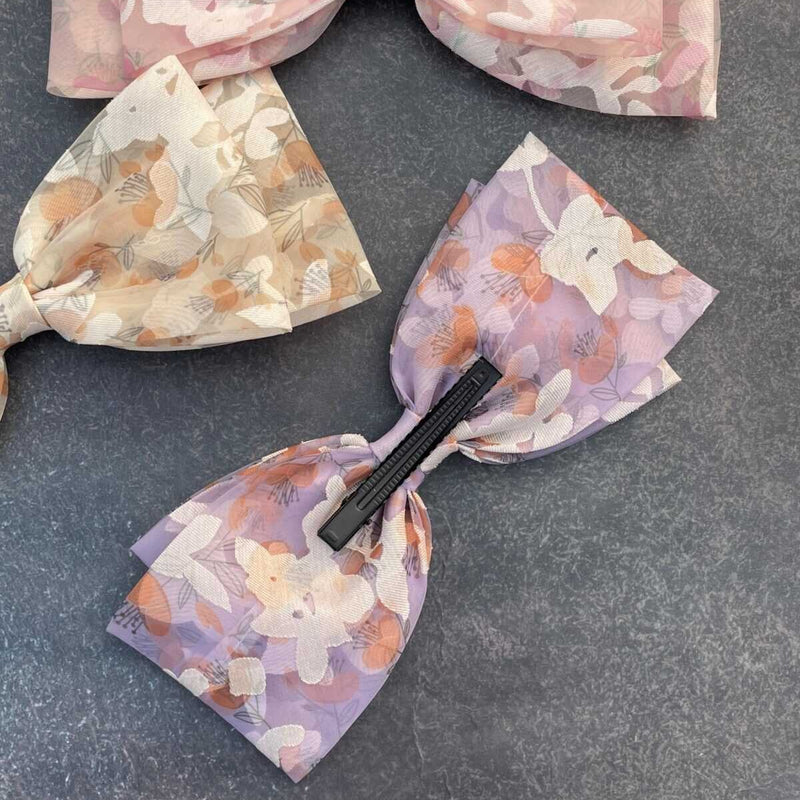Big Size Floral Claw Clips