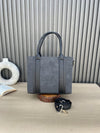 Mini Suede Tote- Dark Grey