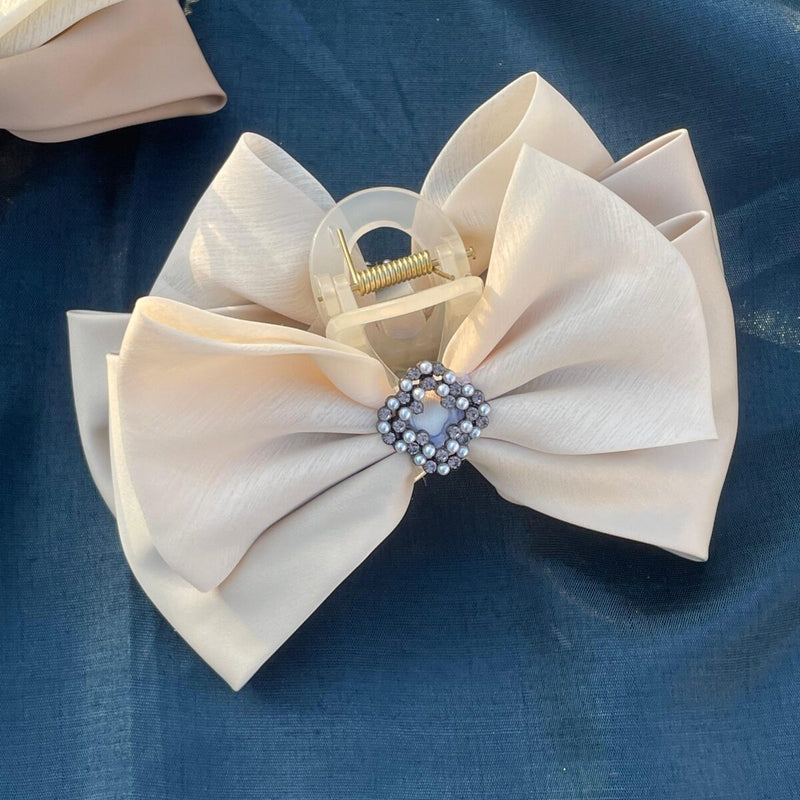 Premium Satin Bow Clip