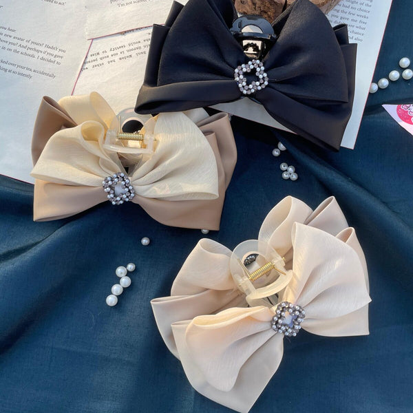 Premium Satin Bow Clip