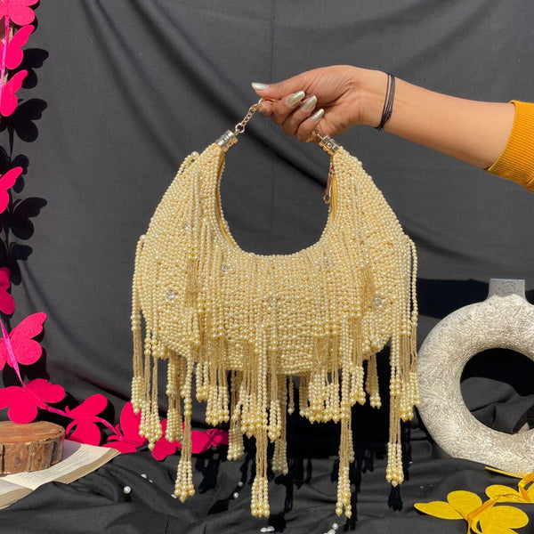 Moon Pearl Bag- Cream