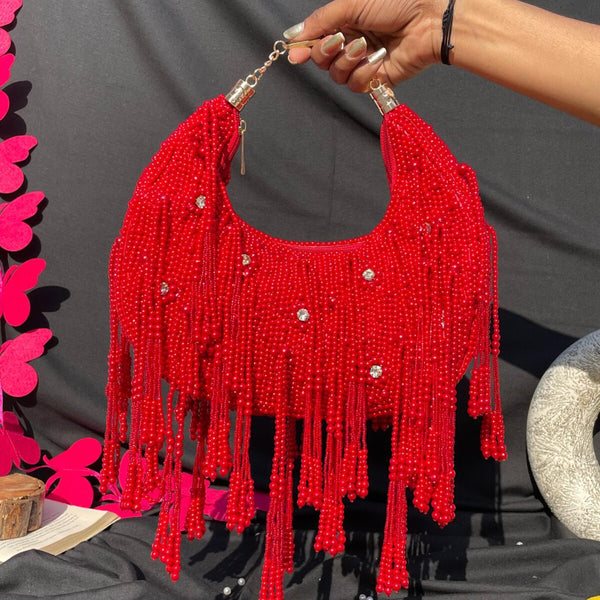 Moon Pearl Bag- RED