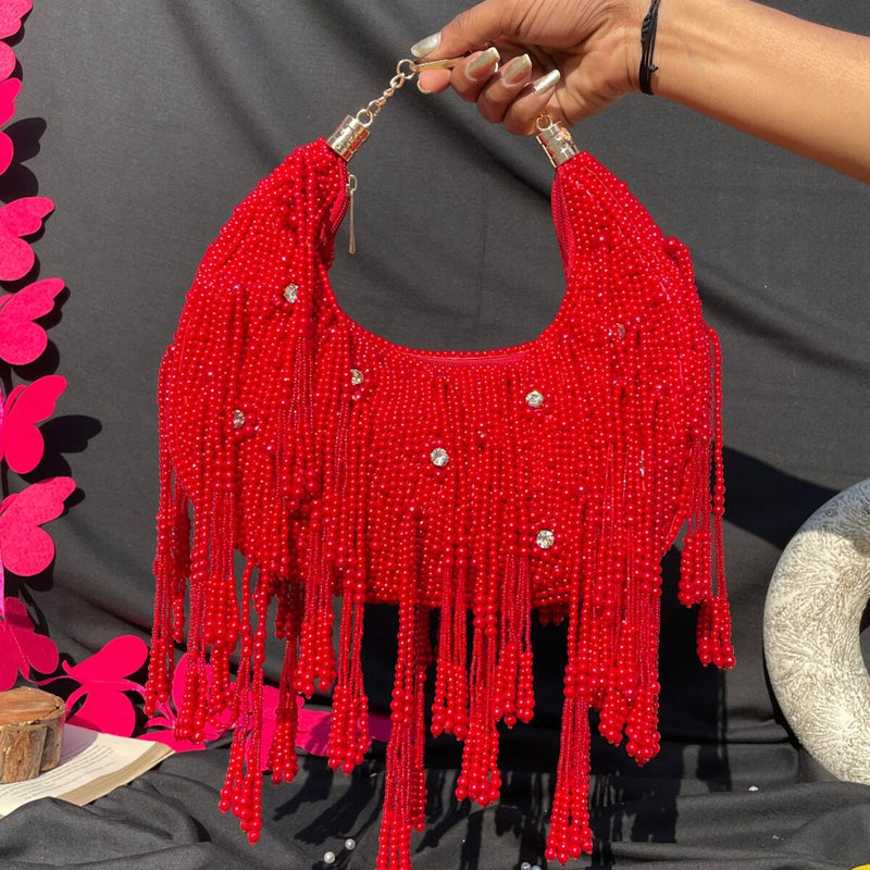 Moon Pearl Bag- RED