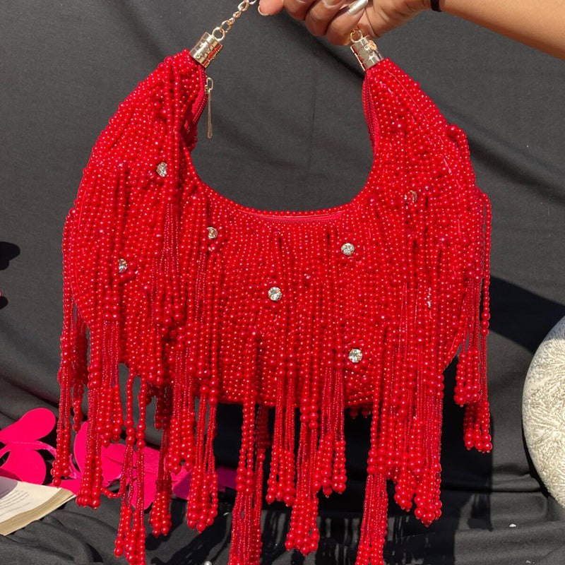 Moon Pearl Bag- RED