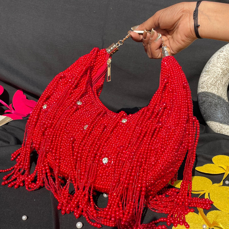 Moon Pearl Bag- RED