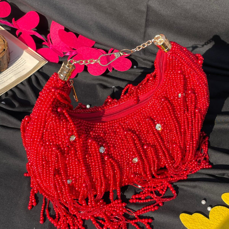 Moon Pearl Bag- RED