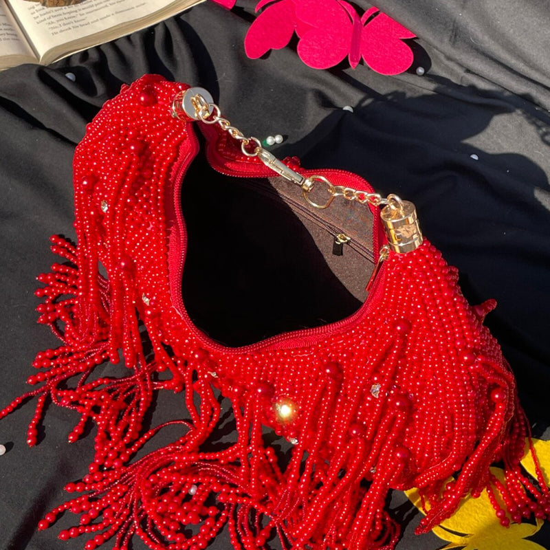Moon Pearl Bag- RED