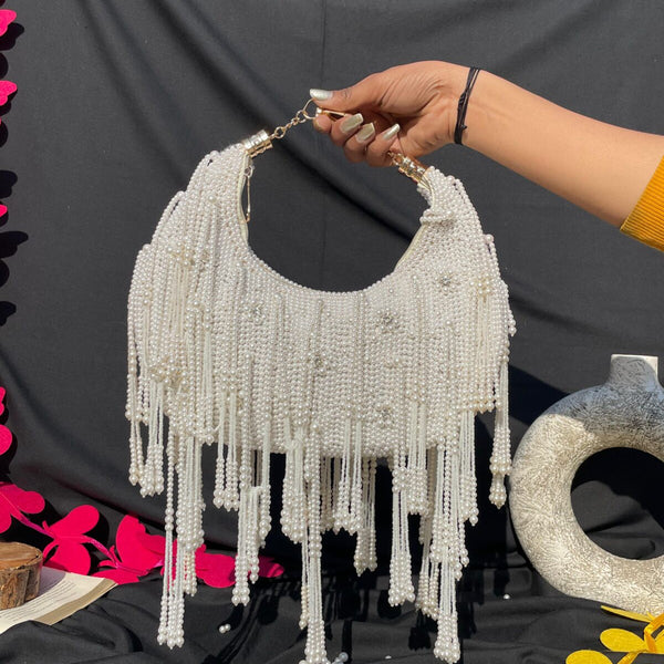 Moon Pearl Bag- Off White