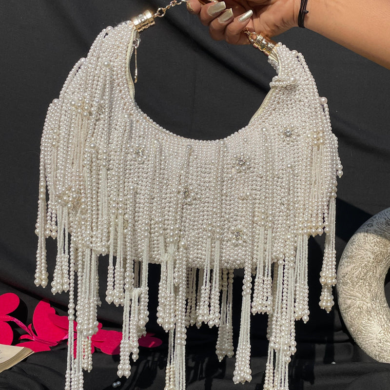 Moon Pearl Bag- Off White