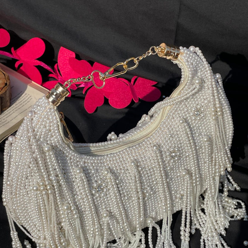 Moon Pearl Bag- Off White
