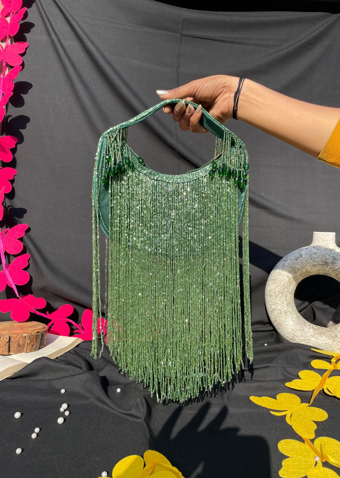 Jhalar Bag- Bottle Green