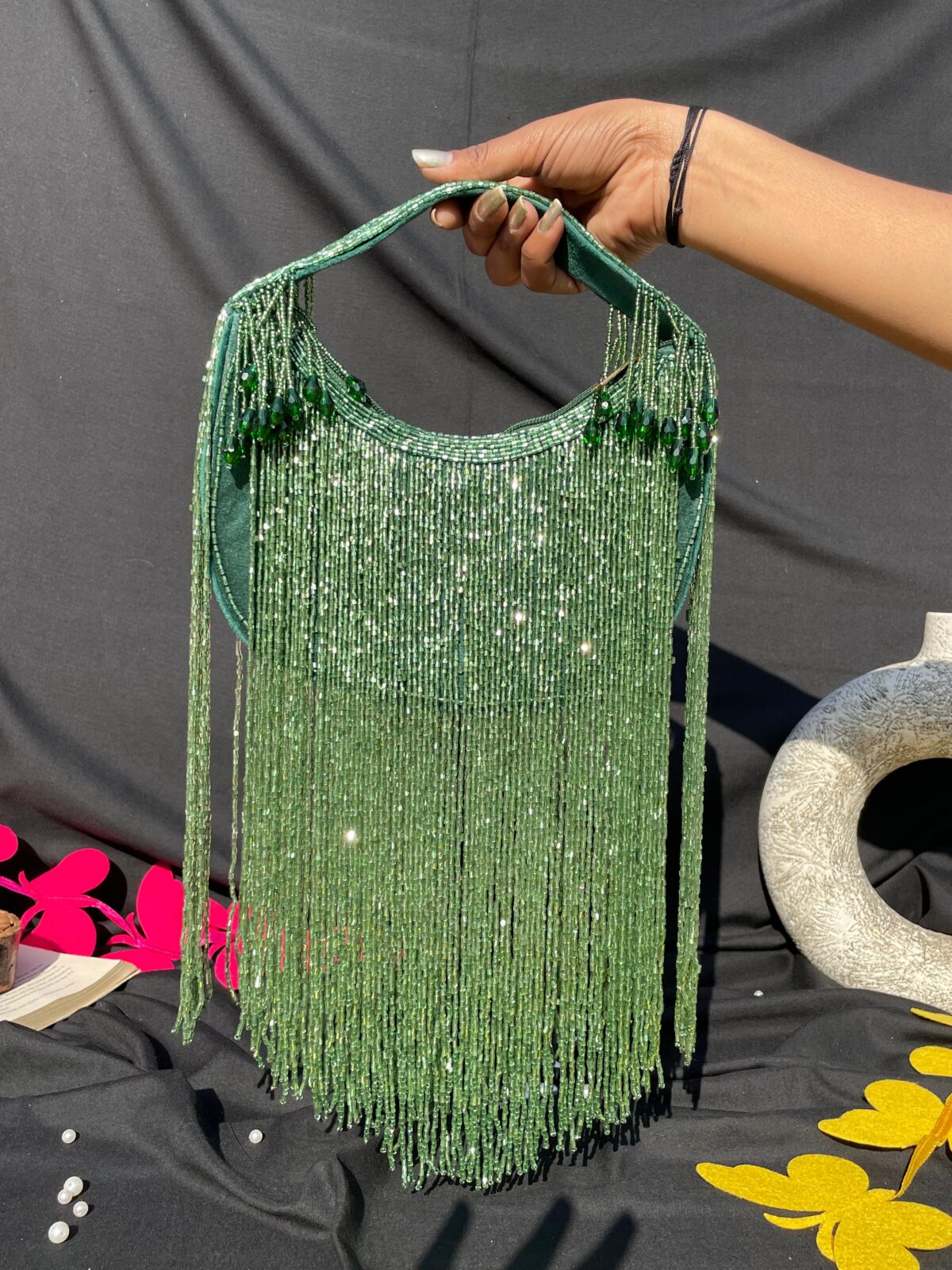 Jhalar Bag- Bottle Green