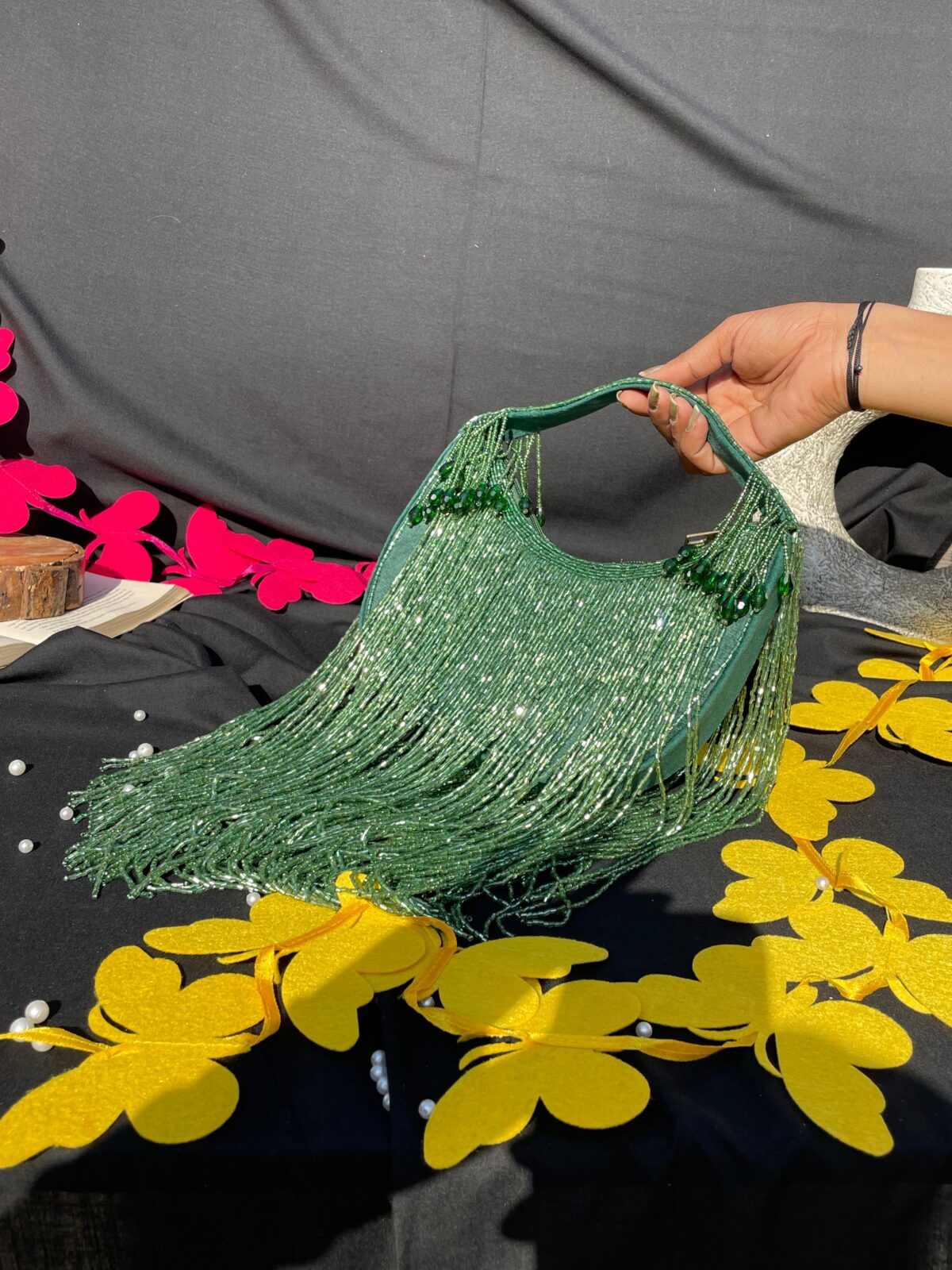 Jhalar Bag- Bottle Green