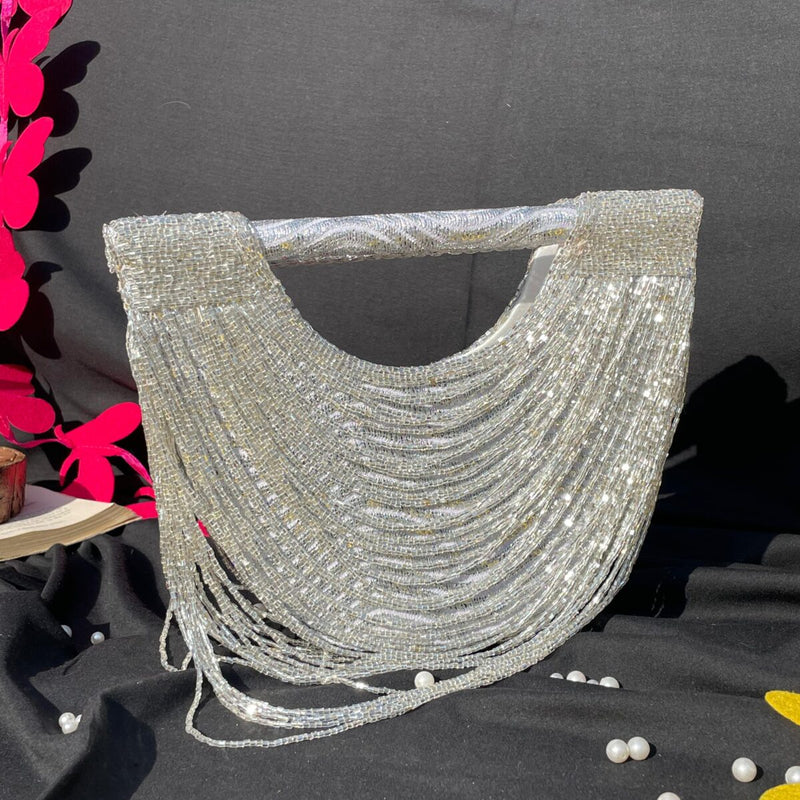 Tassel Moon Bag -Silver