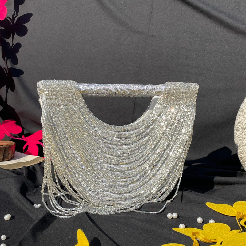 Tassel Moon Bag -Silver