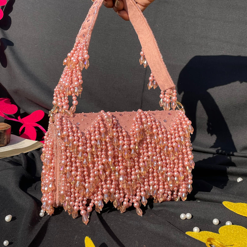 AFREEN Handwork Flap Bag - BLUSH PINK