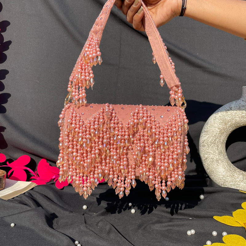 AFREEN Handwork Flap Bag - BLUSH PINK