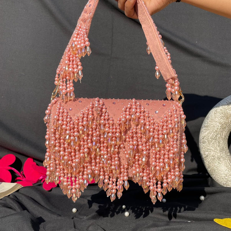 AFREEN Handwork Flap Bag - BLUSH PINK