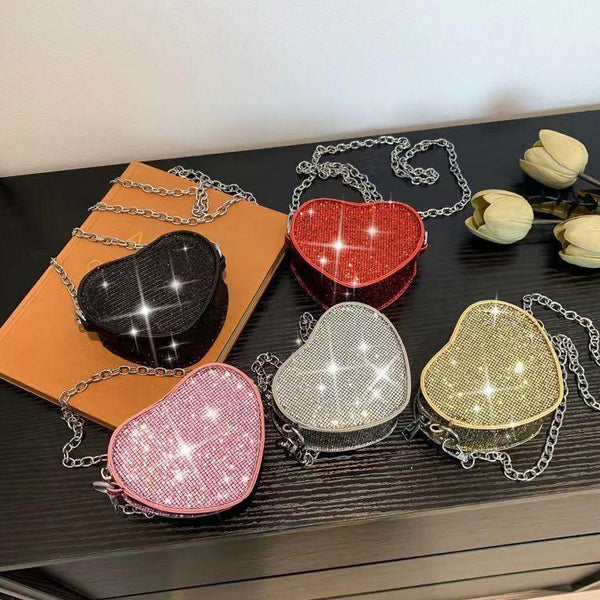 Mini Heart Bling Bag