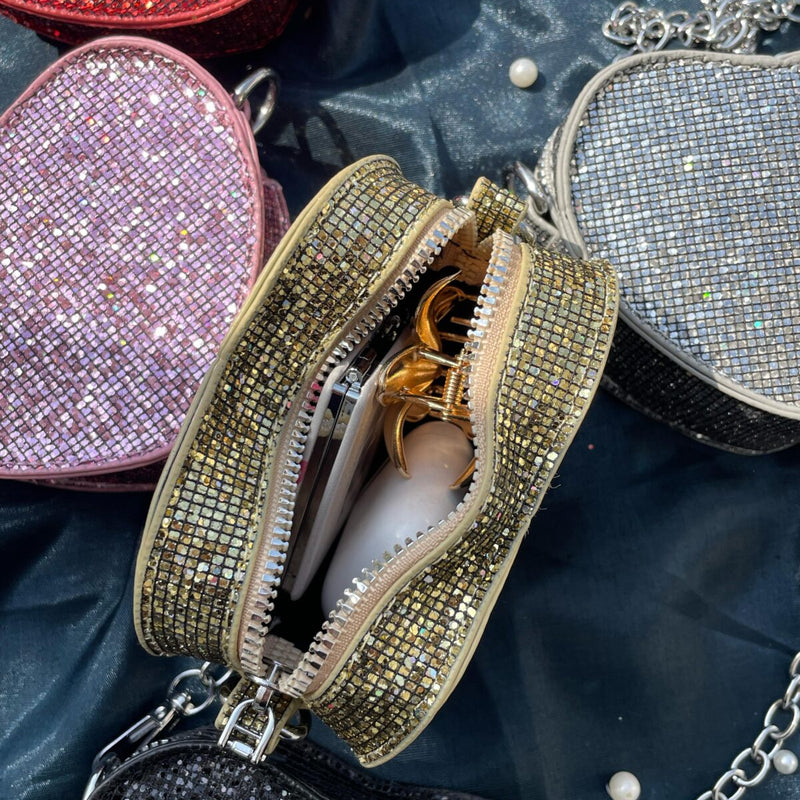 Mini Heart Bling Bag