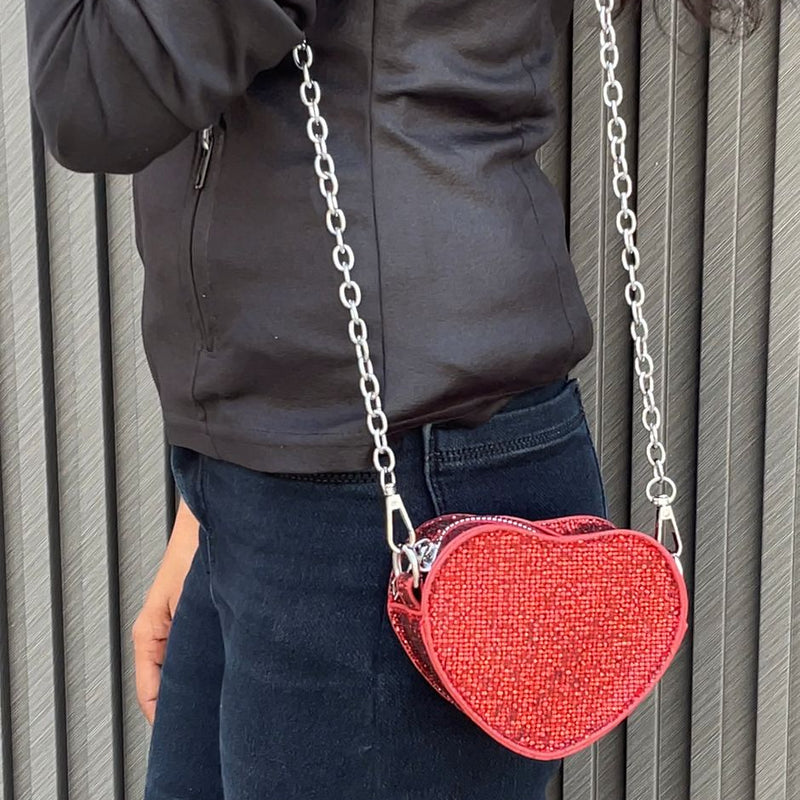 Mini Heart Bling Bag