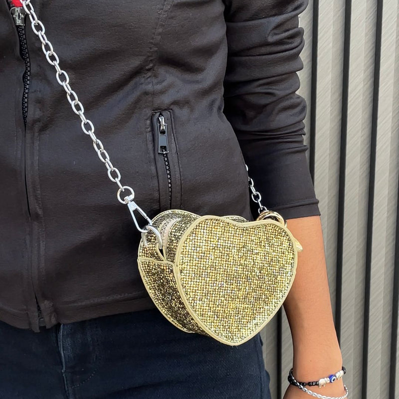 Mini Heart Bling Bag