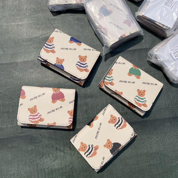 Teddy Trifold Korean Wallets
