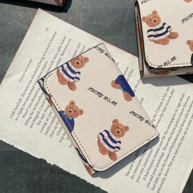 Teddy Trifold Korean Wallets
