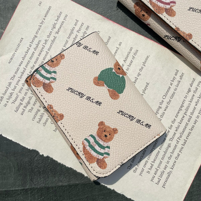 Teddy Trifold Korean Wallets