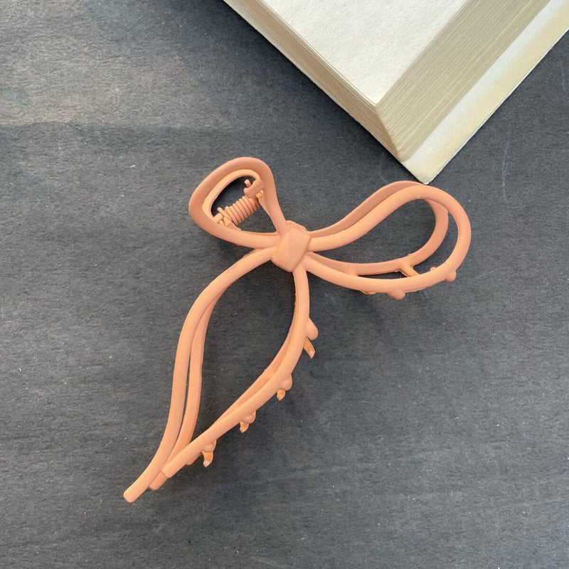 Metallic Bow Claw Clip- Large