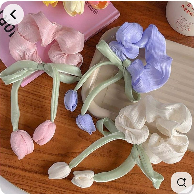 Korean Tulip Scrunchies