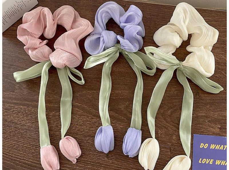 Korean Tulip Scrunchies
