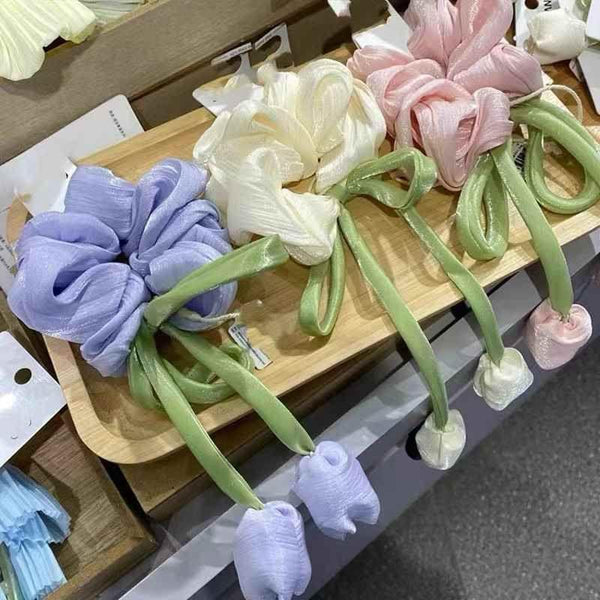 Korean Tulip Scrunchies