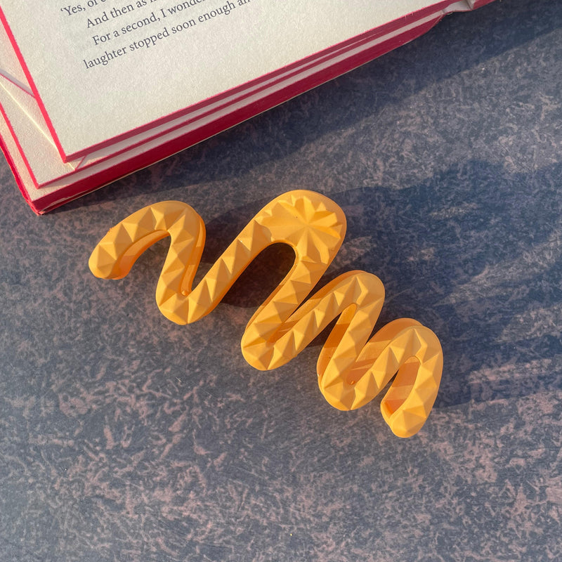Zig Zag Claw Clip- Yellow